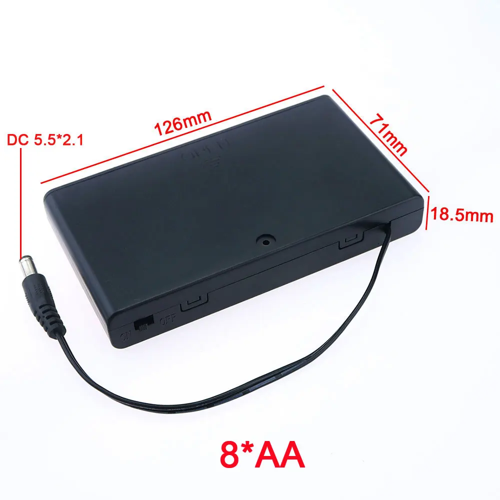 Black AA Battery Storage Case with 8 Slots 8 Black AA Battery Storage Case with 8 Slots - Image 8