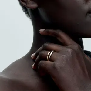 Two-Tone Stainless Steel Women's Ring 8 S42978eeccc6940898866b6f6580ac17cc