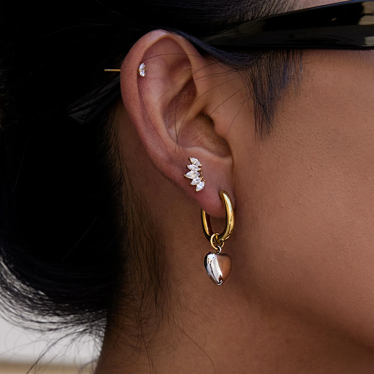 Stainless Steel Gold and Silver Earrings 4 Stainless Steel Gold and Silver Earrings - Image 4