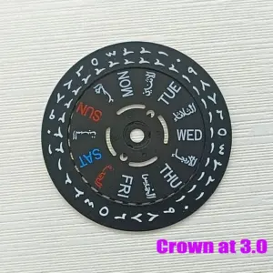 Black Date and Week Wheel for NH35/NH36 Movements 16 S431c6734897c4e219fa289d7b3b9cff00