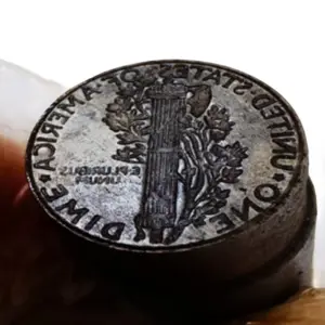 Mercury Dime Replica Mold with Vintage Finish