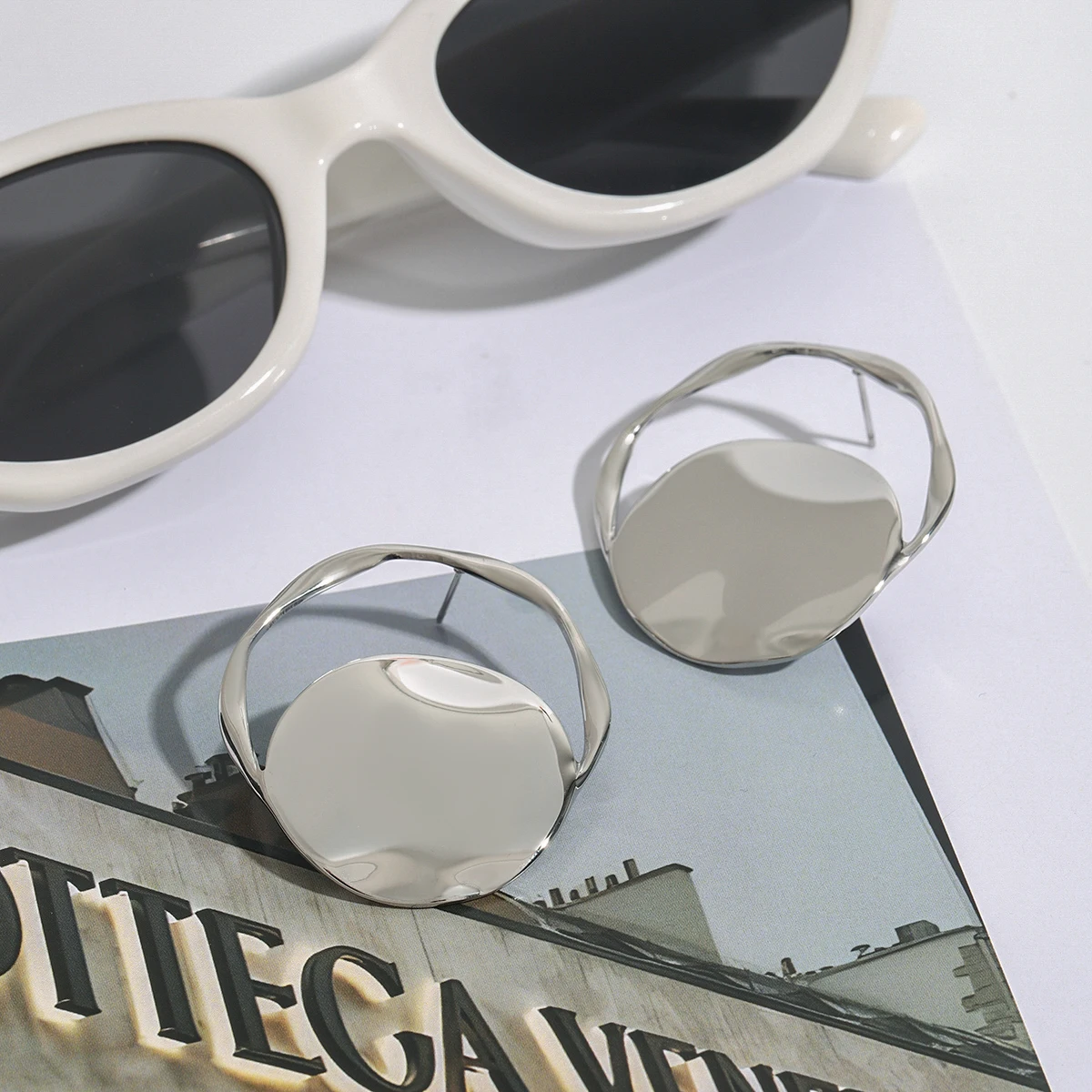 Stainless Steel Gold Earrings JDE0112041-S 3 Stainless Steel Gold Earrings JDE0112041-S - Image 3