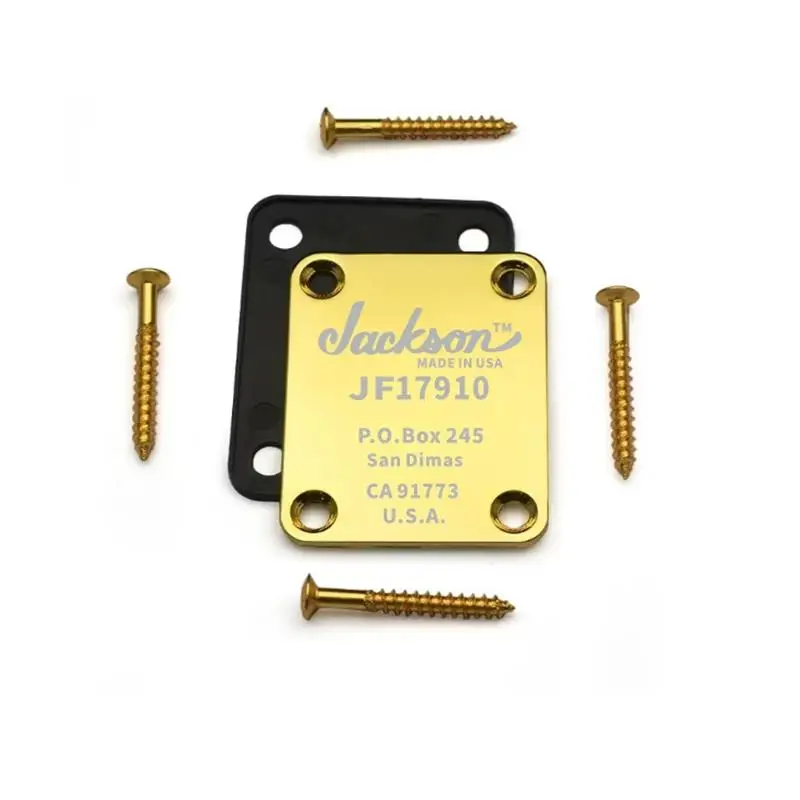 Jackson JF17910 Metal Guitar Neck Plate in Black, Silver, Gold 4 Jackson JF17910 Metal Guitar Neck Plate in Black, Silver, Gold - Image 4