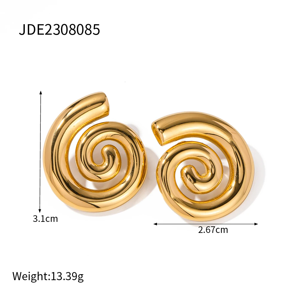 Gold Stainless Steel Earrings Collection 9 Gold Stainless Steel Earrings Collection - Image 9