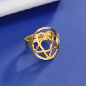 Heartagram Star Ring in Gold or Silver 11 S43b421603219433ca6dc8944d24233f8l