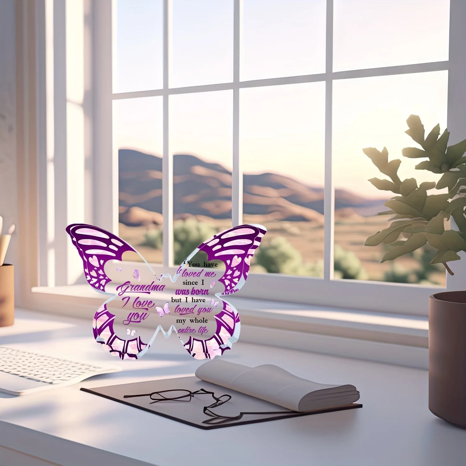 Butterfly Gift for Grandma with Iridescent Details 2 Butterfly Gift for Grandma with Iridescent Details - Image 2