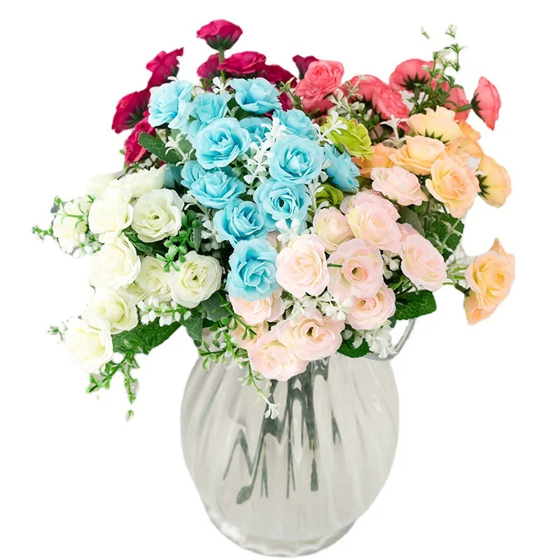 Artificial Mini Roses Bouquet for Home 6 Artificial Mini Roses Bouquet for Home - Image 6