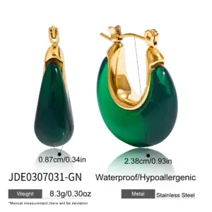 Vintage Stainless Steel U-Shaped Earrings 15 S43faa35dce864d39a129451465ed76a0p