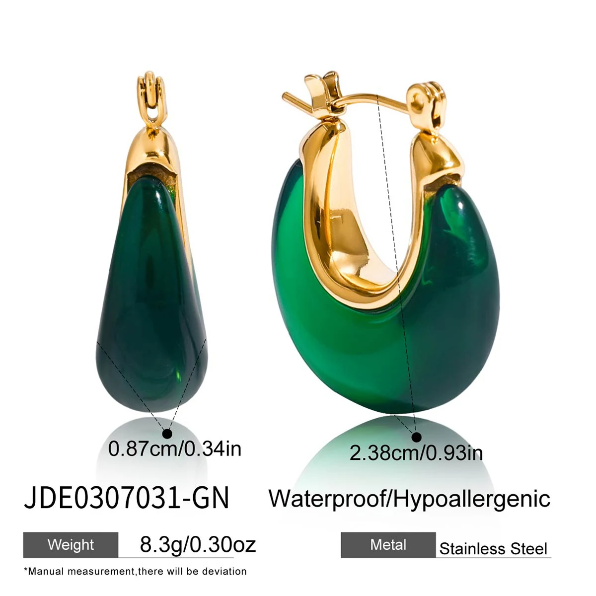 Vintage Stainless Steel U-Shaped Earrings 7 Vintage Stainless Steel U-Shaped Earrings - Image 7