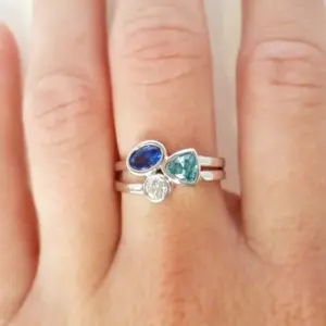 Elegant Blue Oval Cocktail Ring for Women 7 S44016372e5594b4b8f0318dafc707ae2K