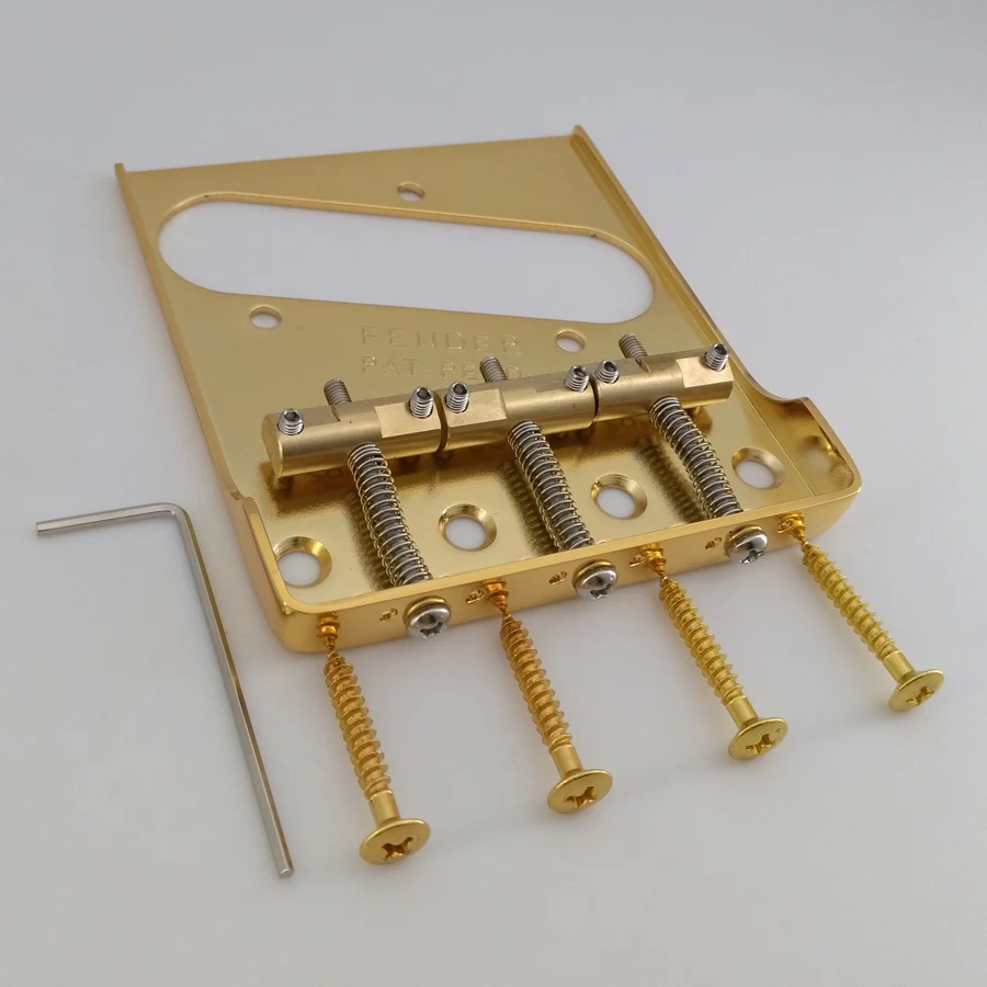 Vintage Tele Style Guitar Bridge with Brass Saddle 3 Vintage Tele Style Guitar Bridge with Brass Saddle - Image 3