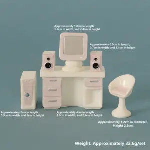 Vintage Pastel Dollhouse Miniature Furniture Set 18 S44515a609d874aa1afea4c4530273fb49