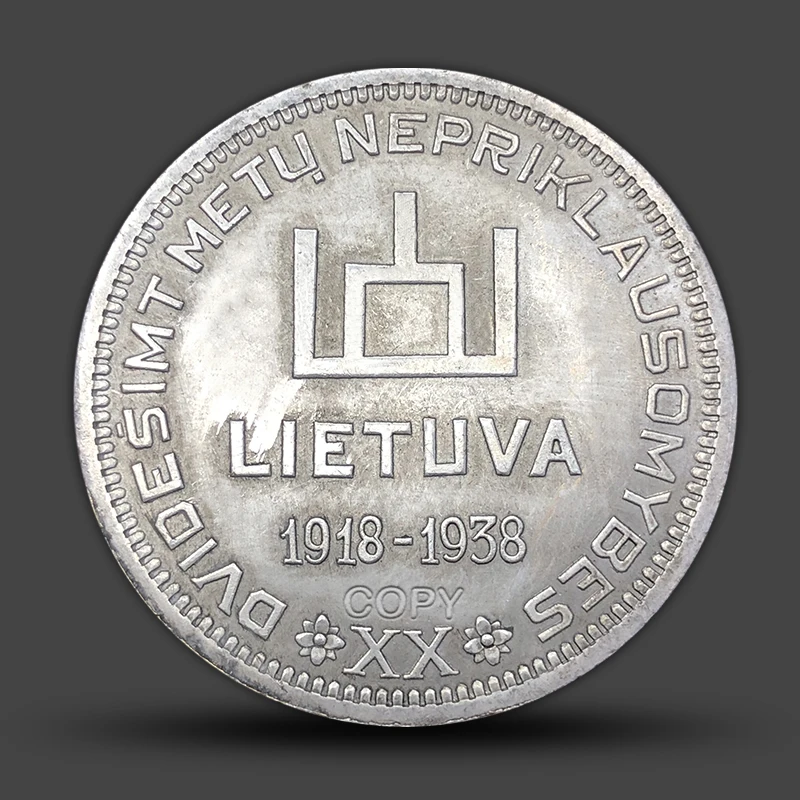 Lithuanian 1918-1938 Copper Commemorative Coin 2 Lithuanian 1918-1938 Copper Commemorative Coin - Image 2
