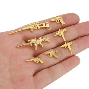 Stainless Steel Gun Charm Set for Jewelry 15 S44a6dbb44b6d409886fcf1219c847918D