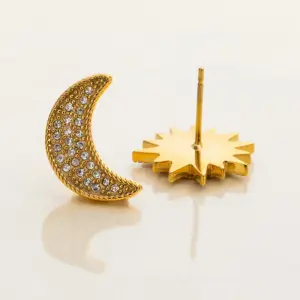 Celestial Moon Sun Stainless Steel Earrings Set 15 S44a720078d7f4f16b30ad227b7a4f6b5w