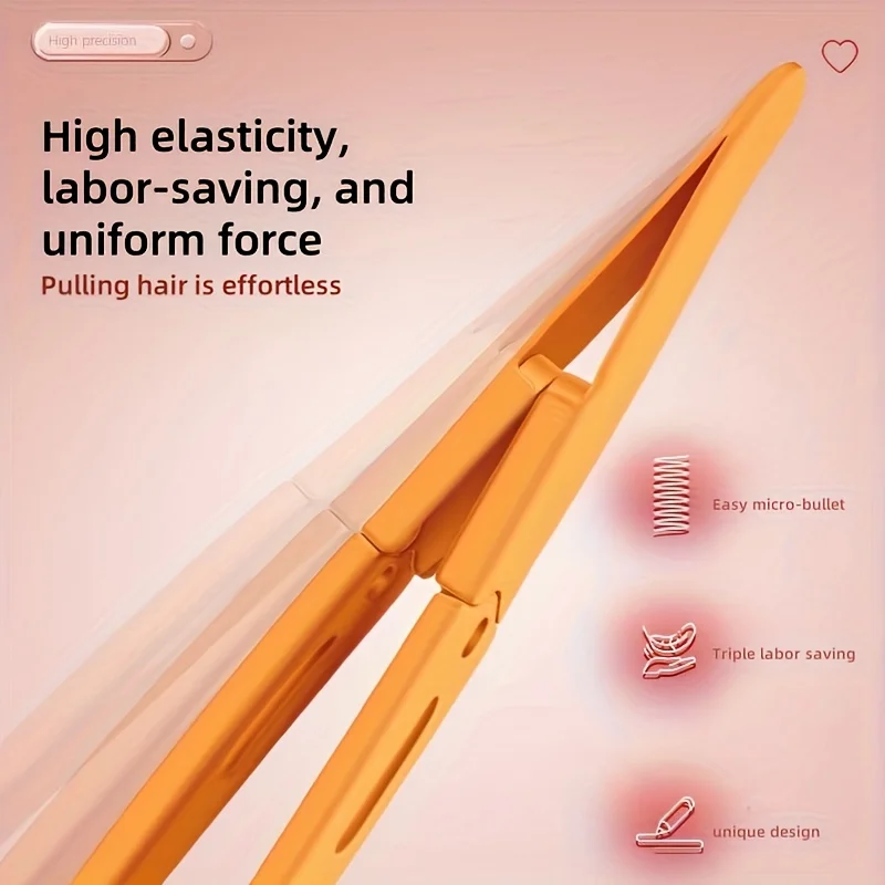 Bright Orange Stainless Steel Eyebrow Tweezer 6 Bright Orange Stainless Steel Eyebrow Tweezer - Image 6