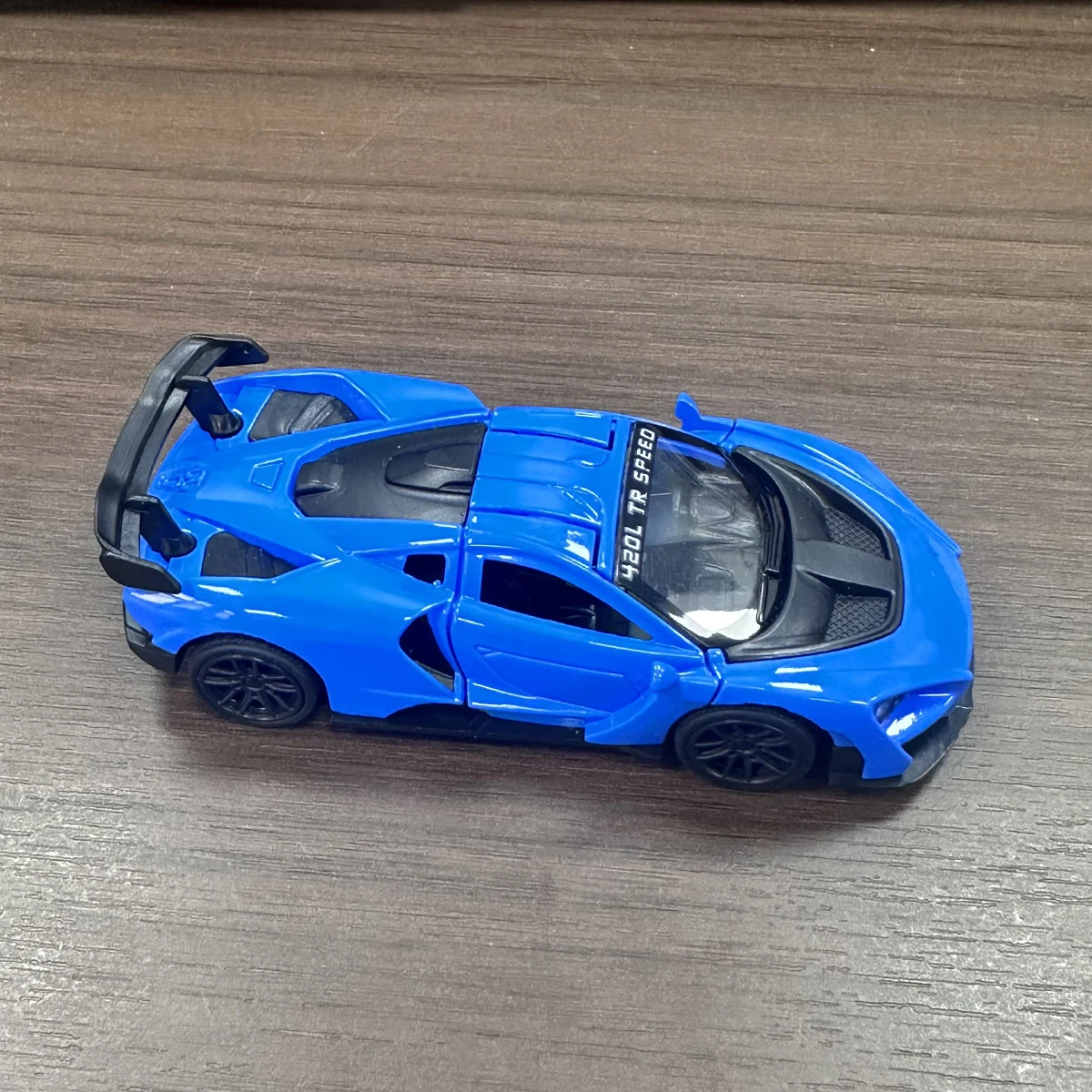 Miniature Blue Alloy Racing Car Model for Collectors 6 Miniature Blue Alloy Racing Car Model for Collectors - Image 6