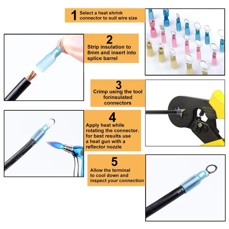 240-Piece Waterproof Heat Shrink Crimp Connectors Set 4 240-Piece Waterproof Heat Shrink Crimp Connectors Set - Image 4