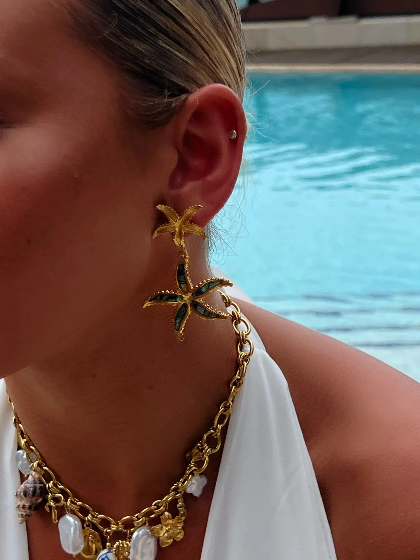 Stainless Steel Gold Bohemian Earrings 5 Stainless Steel Gold Bohemian Earrings - Image 5