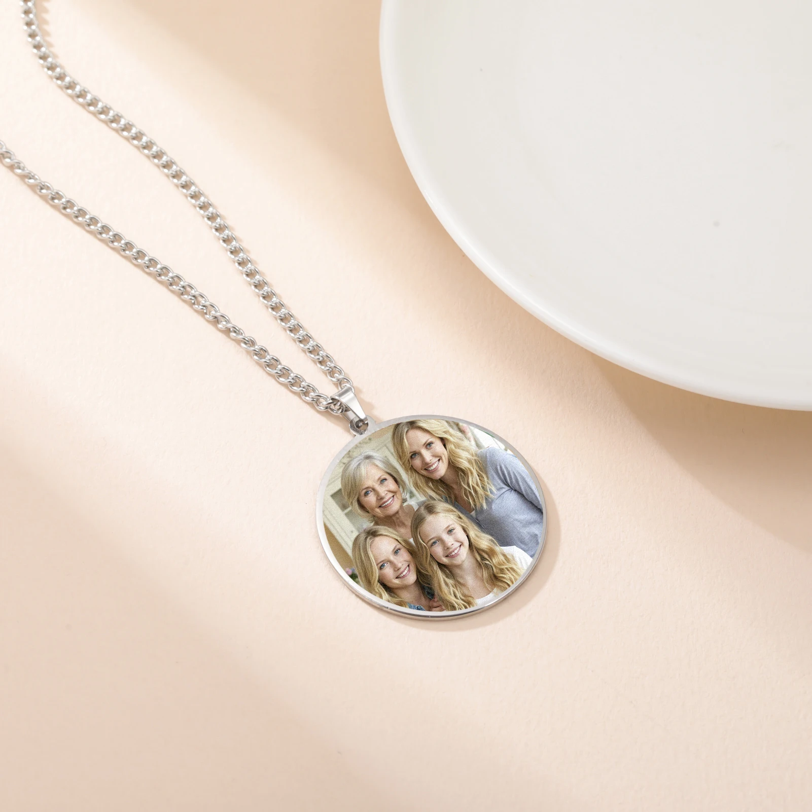 Personalized Stainless Steel Photo Pendant Necklace 6 Personalized Stainless Steel Photo Pendant Necklace - Image 6