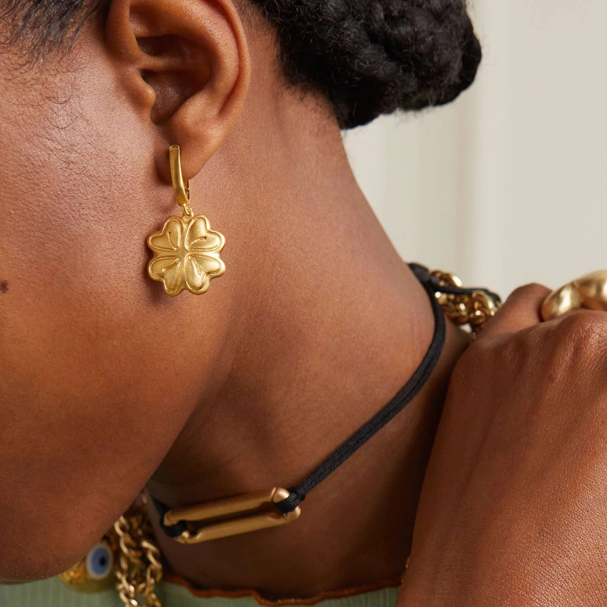 Elegant Gold Stainless Steel Earrings Collection 4 Elegant Gold Stainless Steel Earrings Collection - Image 4