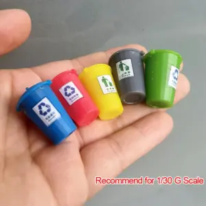 G Scale Miniature Trash Can Model for Layouts 12 S44fb653df814480794224d7789e276215