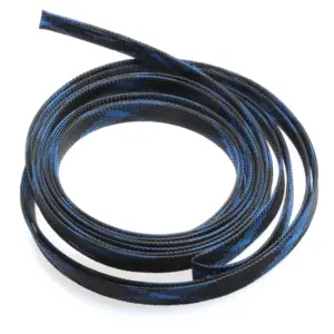 Braided Cable Sleeve 20m 25mm Black/Blue 8 S44fe9a70355043ca926b3969efb49b75D