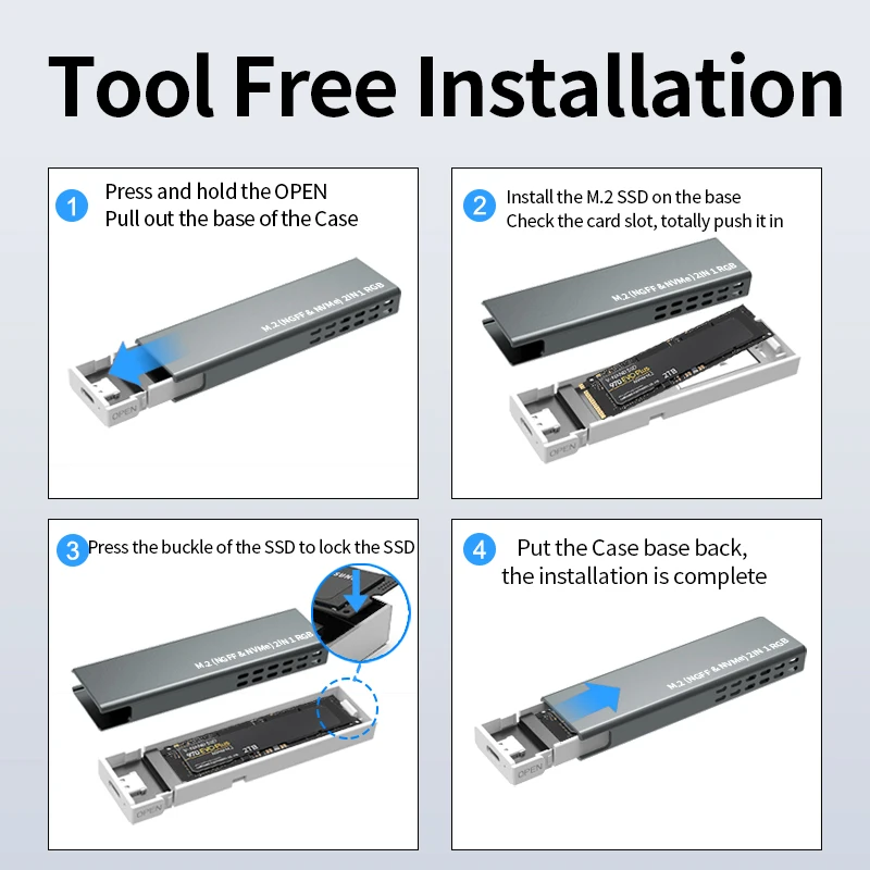 RGB M.2 SSD Enclosure for High-Speed Storage 6 RGB M.2 SSD Enclosure for High-Speed Storage - Image 6