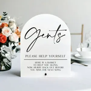 Elegant White Acrylic Wedding Sign 8 S45498286ec284d878b5b6ec3943c3810r