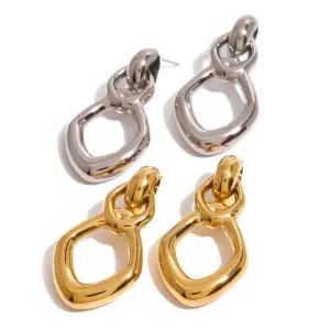 Rhombic Stainless Steel Gold Earrings for Women 10 S456244c834594eae9720a366525db025A