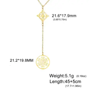 Metatron Cube Witch Knot Necklace in Stainless Steel 19 S4572f6bdb8bb4fd4a81c2575aaced055p