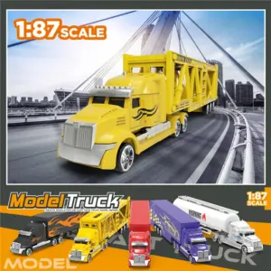 1:87 Alloy Cargo and Oil Tanker Truck Set 14 S457e1247dba34a92add3bfc9cad1ee86a