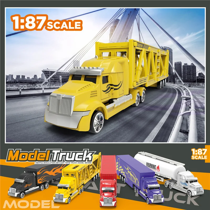 1:87 Alloy Cargo and Oil Tanker Truck Set 5 1:87 Alloy Cargo and Oil Tanker Truck Set - Image 5