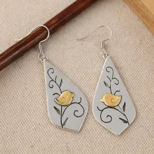 Vintage Silver Drop Earrings with Animal Motifs 11 S459264c2db444cc79a3eca46b9239a99N