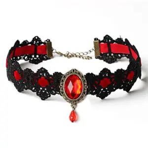 Gothic Victorian Black Lace Necklace 11 S4599d966a7624fe2a8167509cee95a13v