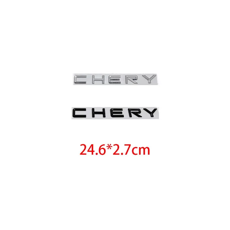CHERY Badge Set - 3 Sizes, Chrome/Black 7 CHERY Badge Set - 3 Sizes, Chrome/Black - Image 7