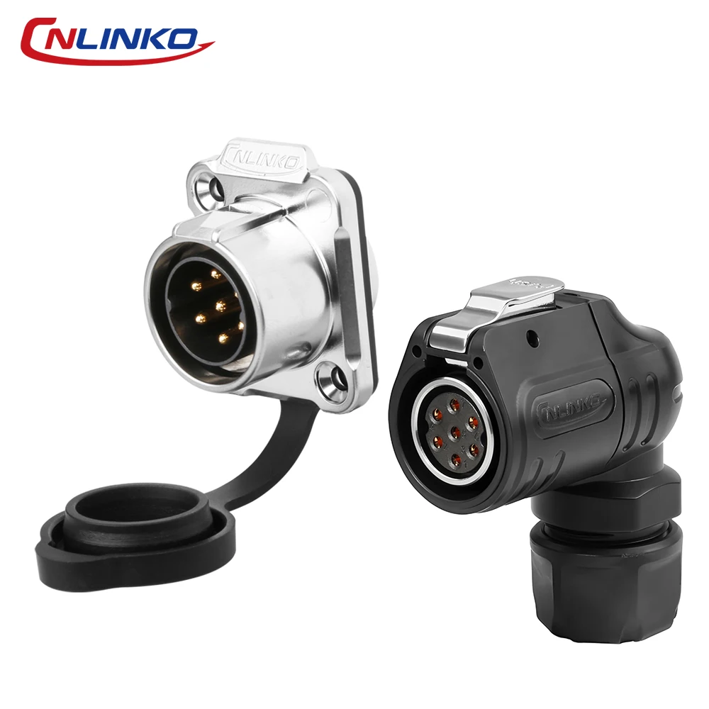 Waterproof IP68 90° Industrial Connector, 2-14 Pins 7 Waterproof IP68 90° Industrial Connector, 2-14 Pins - Image 7