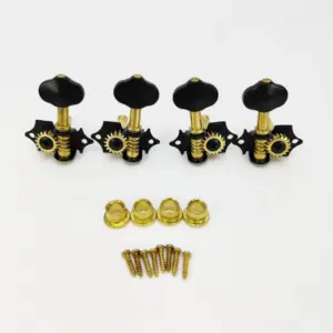 Elegant Black and Gold Ukulele Tuning Pegs Set 13 S45eb012bbdc64db89a281fa33e98782aF