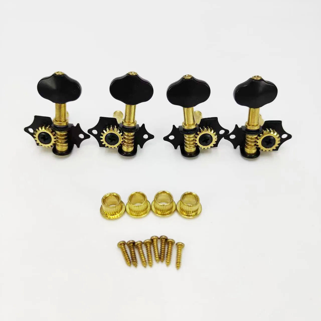 Elegant Black and Gold Ukulele Tuning Pegs Set 7 Elegant Black and Gold Ukulele Tuning Pegs Set - Image 7