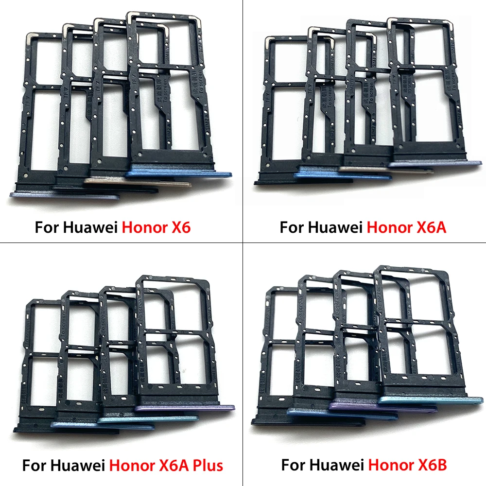 Huawei Honor X6 Dual SIM Card Tray Set in Black and Blue 5 Huawei Honor X6 Dual SIM Card Tray Set in Black and Blue - Image 5