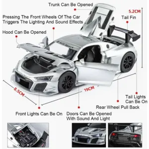 1:24 Audi R8 LMS GT2 Diecast Model 11 S4623499709554eca8621d233f93c22a2m