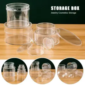 Clear Round Storage Boxes for Organization 11 S46288c7e98c14742afe0d18239e2b1f5T
