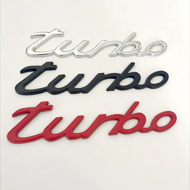 3D Metal Turbo Emblem for Cars—12.8cm x 3cm 3 3D Metal Turbo Emblem for Cars—12.8cm x 3cm - Image 3