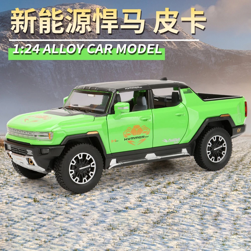 Blue Hummer EV 1:24 Diecast Model with Lights 8 Blue Hummer EV 1:24 Diecast Model with Lights - Image 8