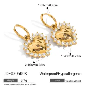 Elegant Stainless Steel Heart Earrings Model JDE0205008 13 S468db525759945e4a7a66fff17c2bddfz