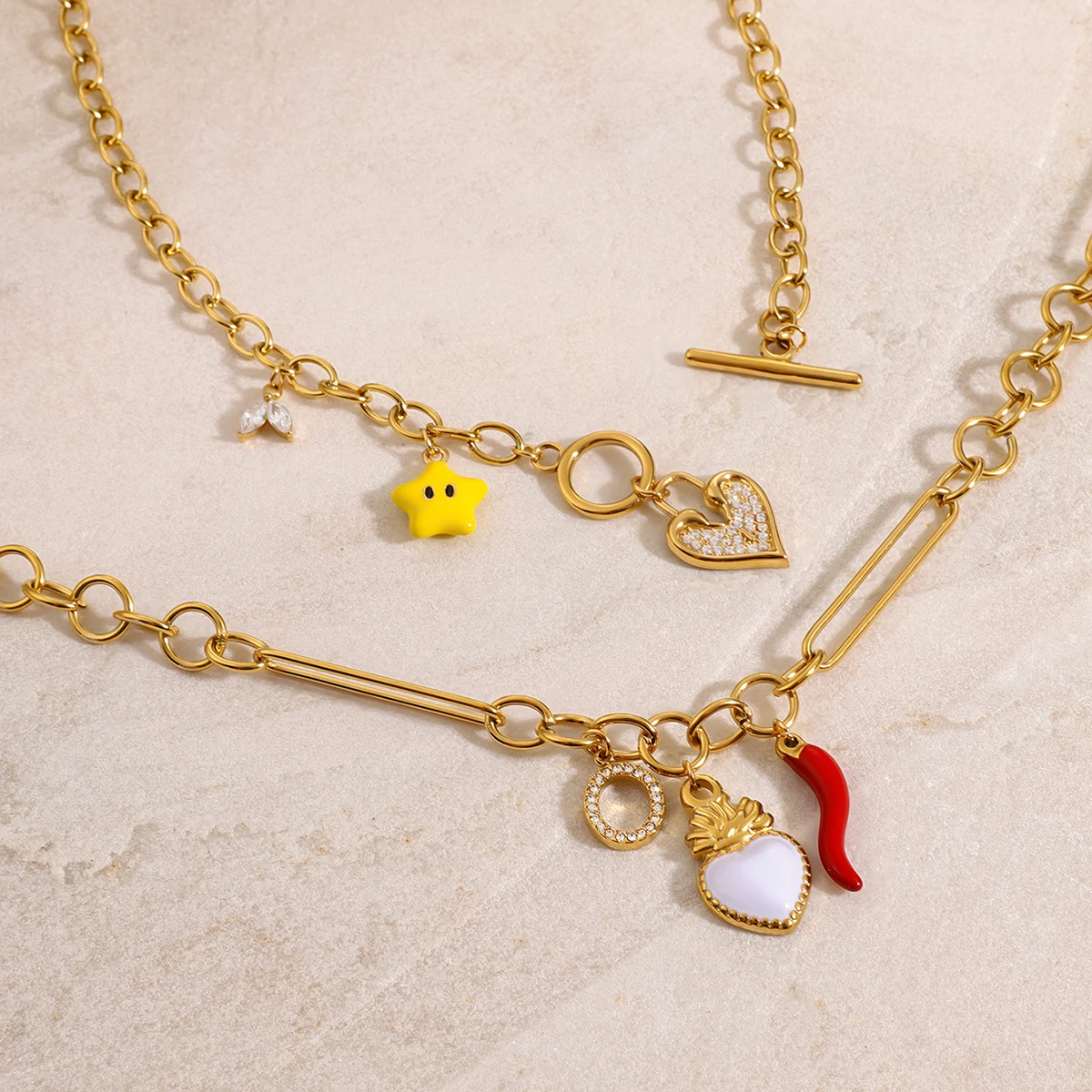 Gold Sea Star Charm Set for Jewelry making 3 Gold Sea Star Charm Set for Jewelry making - Image 3