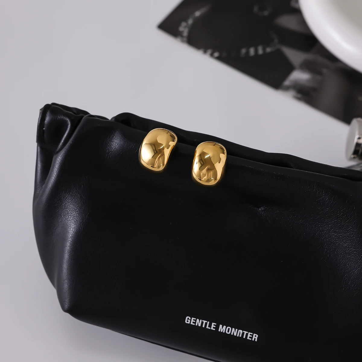 Stainless Steel Gold Bulles Earrings 10mm 6 Stainless Steel Gold Bulles Earrings 10mm - Image 6