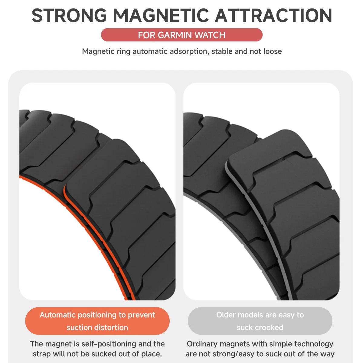 Magnetic Silicone Strap for Garmin Fenix 8 4 Magnetic Silicone Strap for Garmin Fenix 8 - Image 4