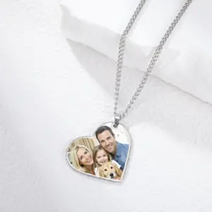 Personalized Stainless Steel Photo Pendant Necklace 14 S46e119b10e764149abadd7655012f011K