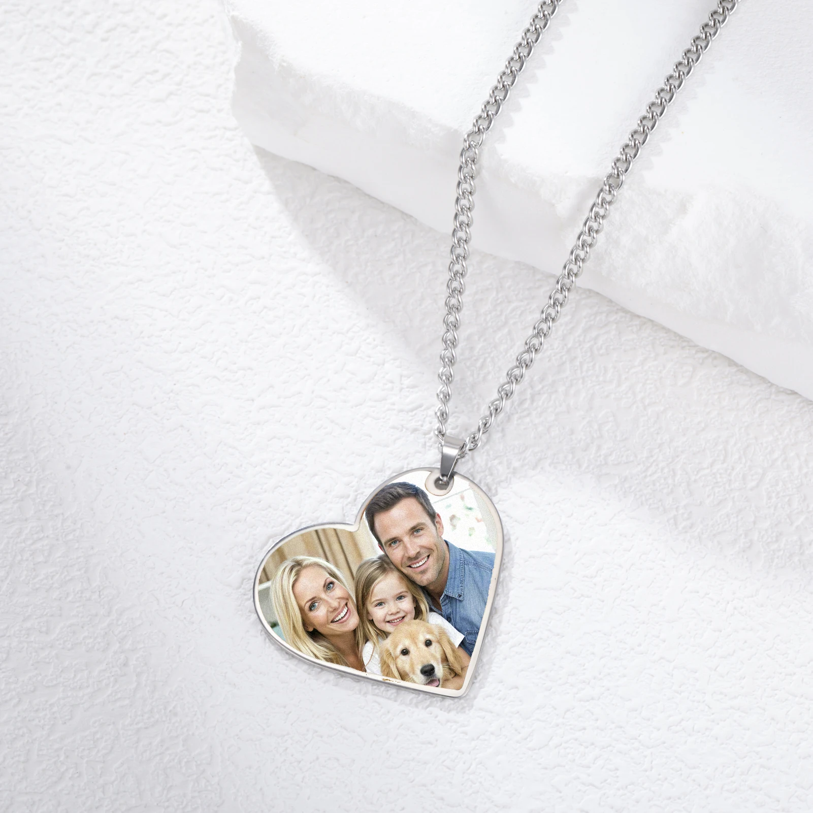 Personalized Stainless Steel Photo Pendant Necklace 5 Personalized Stainless Steel Photo Pendant Necklace - Image 5
